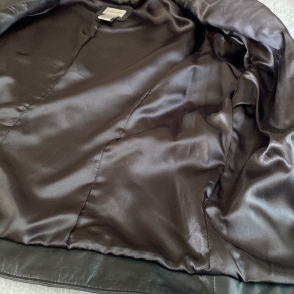 Chico’s black leather beaded jacket. Rare find - Picture 9 of 14